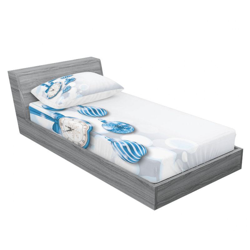 Ensemble de draps en dentelle, Taie d'oreiller pour lit simple, Ivoire / caramel clair