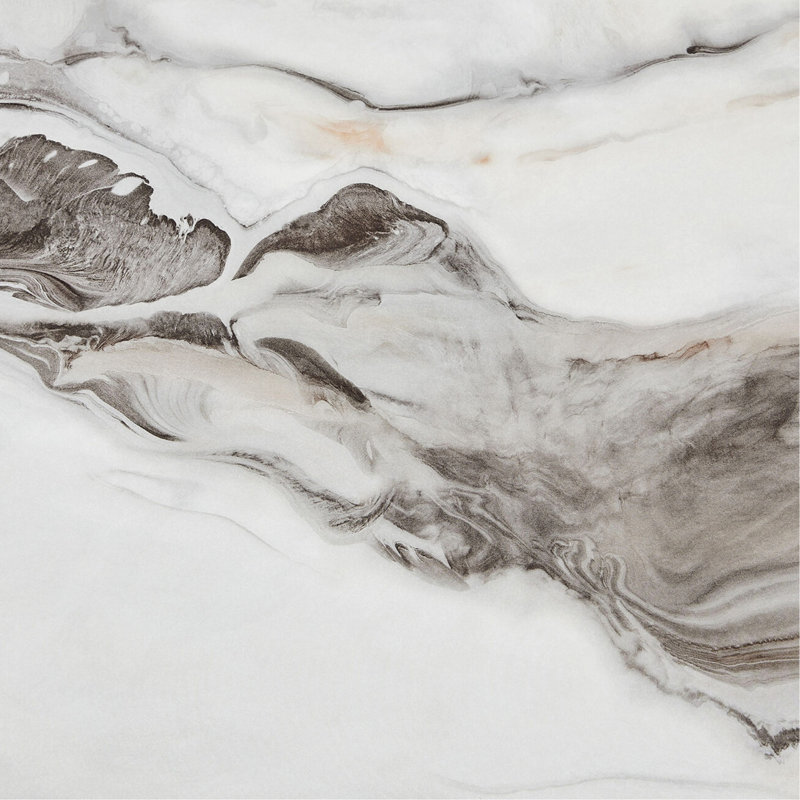 Table de salle à manger en marbre noir et blanc