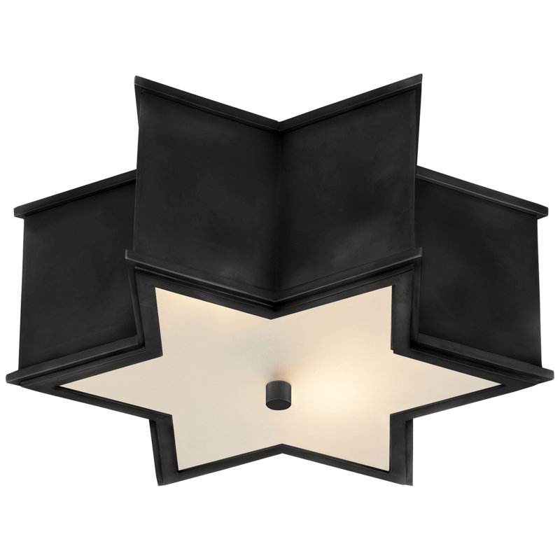 Alexa Hampton Sophia Small Flush Mount, Gun Metal, 2 - Lights