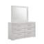 Miroir de style moderne en bois blanc Blanca