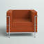 Fauteuil en similicuir avec barre double-407295041