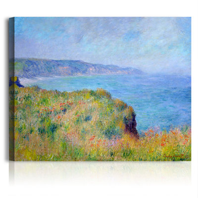 "Falaise près de Pourville" par Claude Monet, reproduction d'art classique sur toile, estampe numérique sur toile pour la décoration intérieure