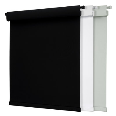  No Drill Cordless Blackout Roller Shades for Indoor Windows - White, 45"W x 72"H