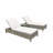 Ashyr 78.7cm Long Reclining Double Chaise with Cushions and Table-1964295747