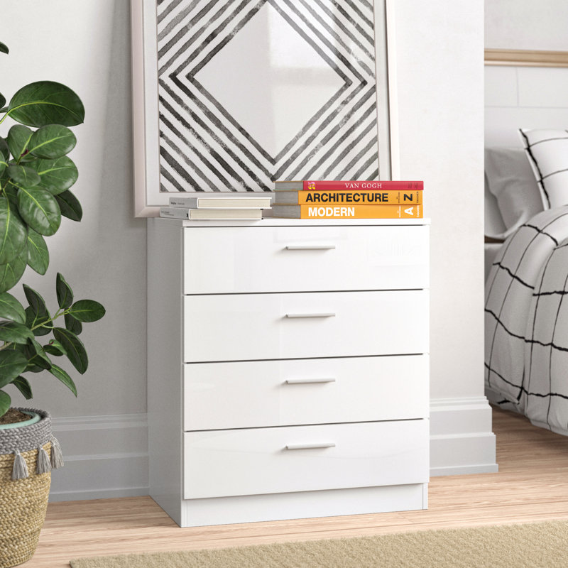 Holmes 60cm W 4 - Drawer Chest of Drawers, White
