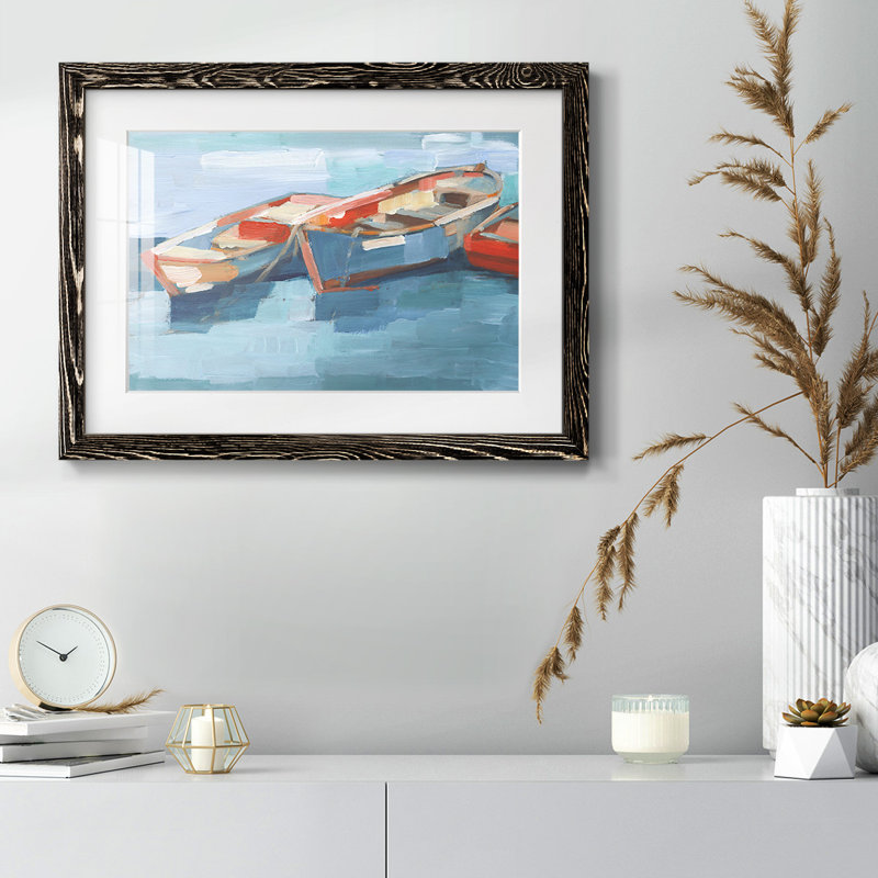 Primaire bateaux I - reproduction de cadre photo simple, H 18 po x l 26 po x P 1,5 po, Noir