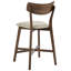 Upholstered Counter Stool with Solid Wood Frame-1672698105