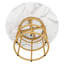 Round Metal Base Dining Table-1591446425