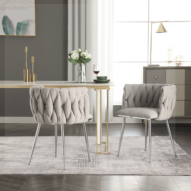 Fauteuil de 21,26 po de large Valeen, Boucle gris
