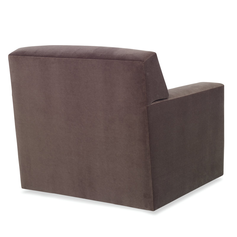 Chaise pivotante Elkins, Mélange de polyester acajou Margaret