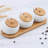 Porcelain Condiment Jar Spice Container With Lids - Bamboo Cap Holder Spot, Ceramic Serving Spoon, Wooden Tray Best Pottery Cruet Pot For Your Home, Kitchen, Counter. White,170 ML   Set Of 3