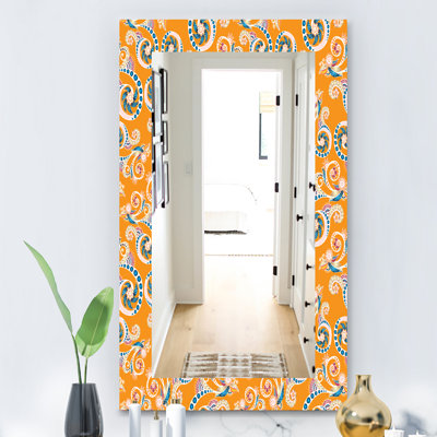 Miroir de salle de bain/meuble-lavabo moderne mid-century à fleurs décoratifs