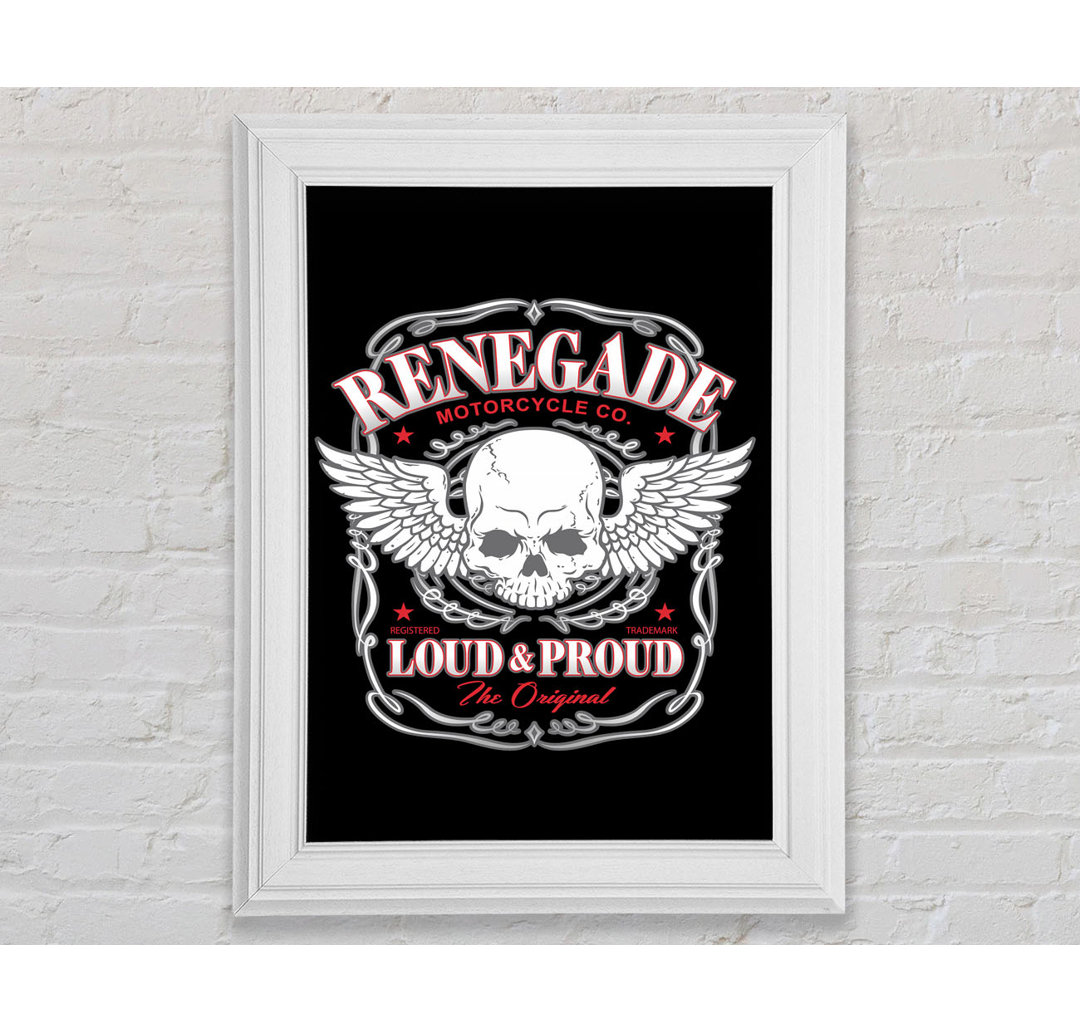 Renegade Motorcycle Co Gerahmter Druck