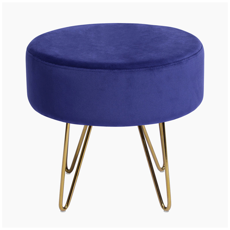 Repose-pieds Almetta, Velours bleu marine