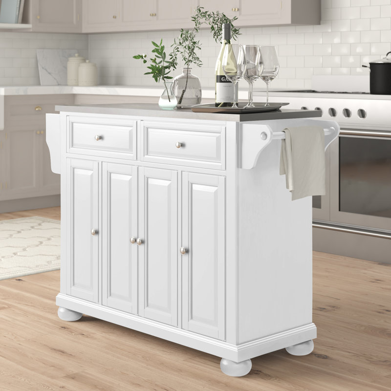 Haslingden Kitchen Island, White