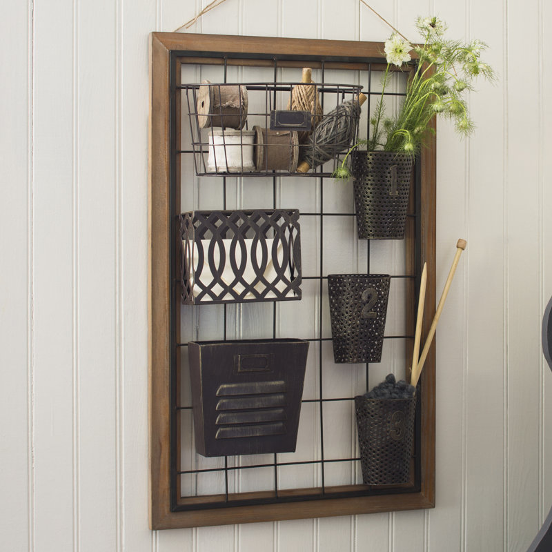 Retford Wood and Metal Magazine Rack