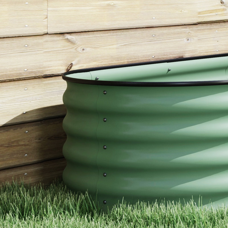 Outsunny 3.5' X 2' X 1.4' Galvanized Raised Garden Bed Kit, Green