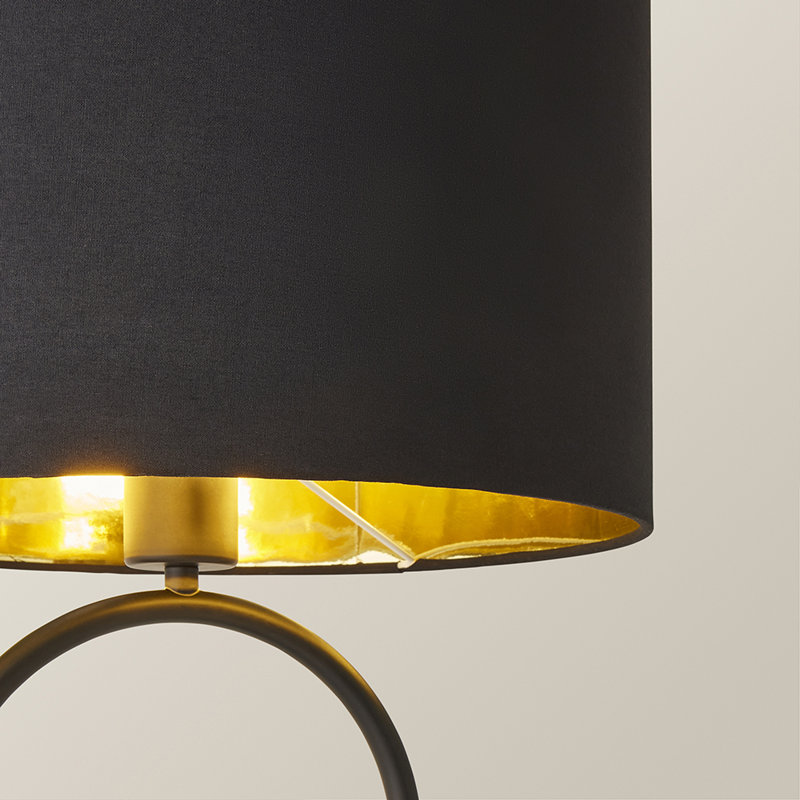 Demetry Metal Table Lamp, Cotton / Cotton Blend