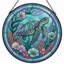 Panneau de vitrail de tortue de mer ， 7,8H-252200618