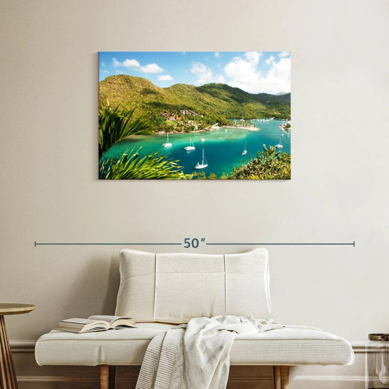 Gillard Marigot Bay Saint Lucia, 24" H x 36" W