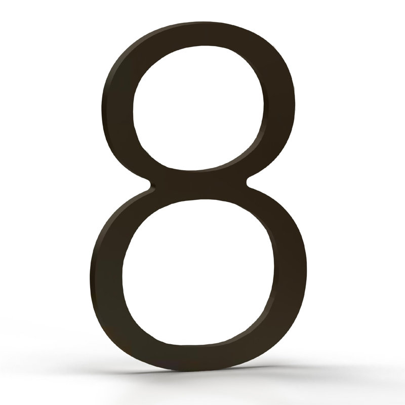 Méga poignées pour l'extérieur - Numéro de maison de 5 po facile à installer pour l'extérieur - Numéros de métal robustes pour l'adresse sur la maison, quincaillerie de fixation incluse - Noir mat (numéro 2)