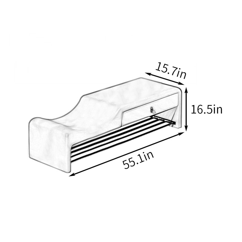 55.1in Shoe Storage Bench, Light Gray