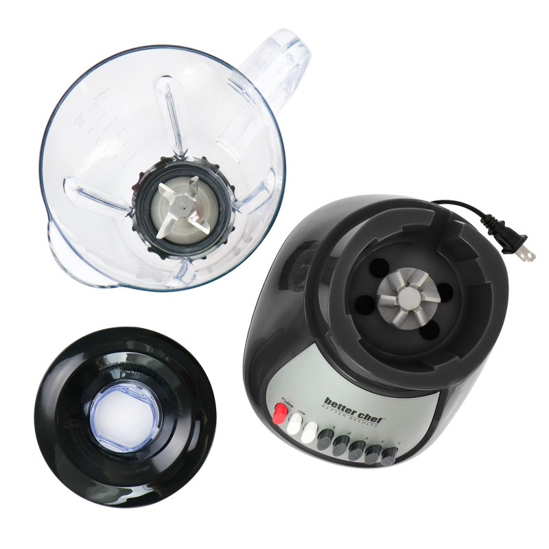 Better Chef Black 10-Speed 50oz Countertop Blender with Plastic Jar