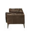 Causeuse avec accoudoirs à plateau-coussin de couleur chocolat vieilli-104902510-104902511