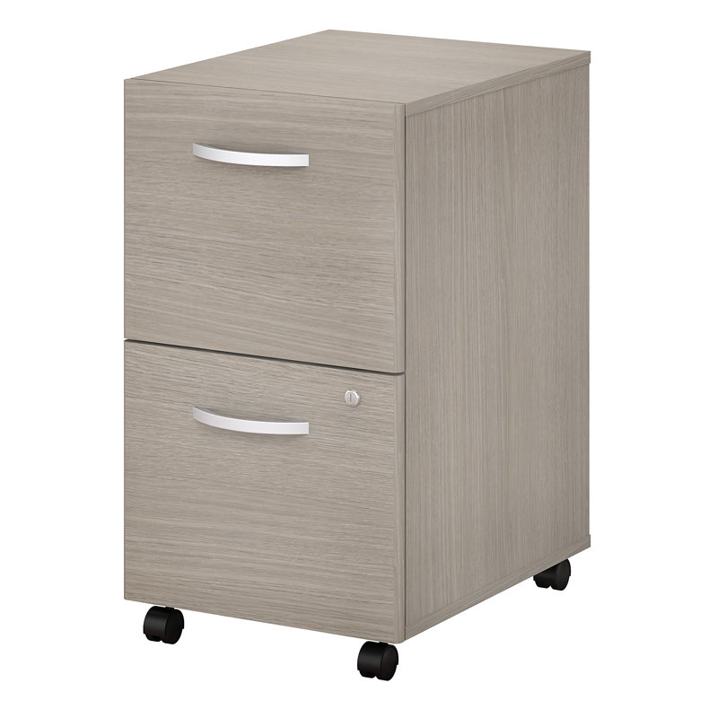 Studio C 16'' Wide 2 -Drawer Mobile File Cabinet, Sand Oak