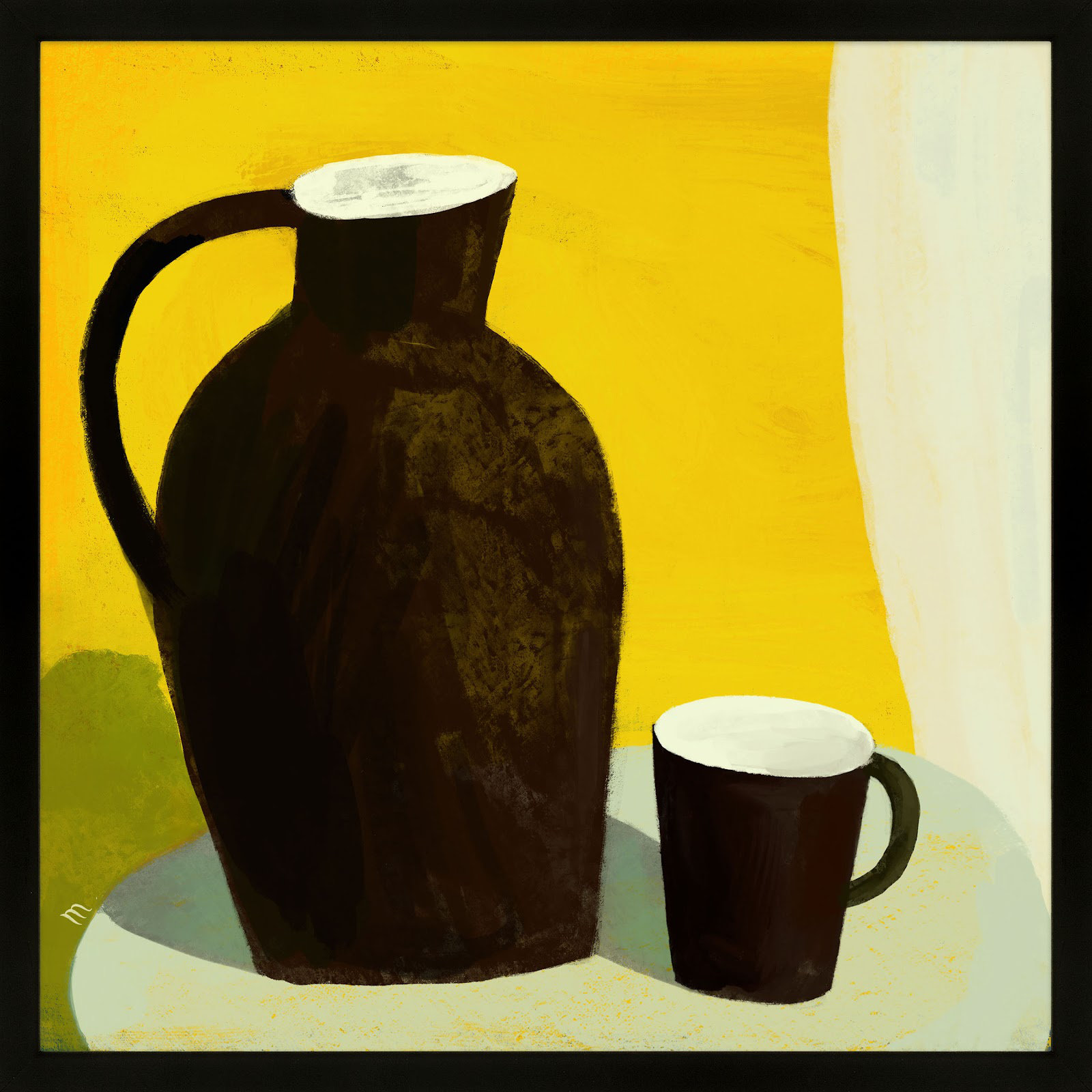 The Yellow Room by StudioM, Black, 44" H x 44" W x 1.25" D