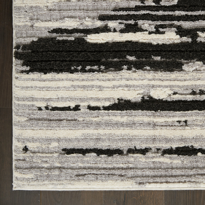 Tapis ivoire Amberly, Tapis de couloir 2 pi 2 po x 7 pi 6 po