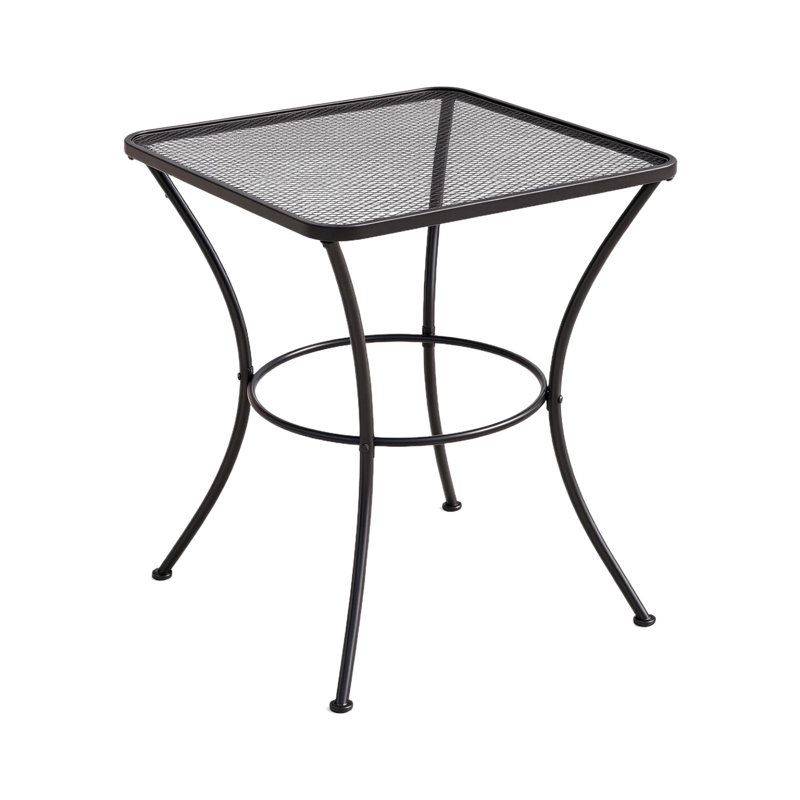 45 cm Metal Black Square Garden Table for Outdoor