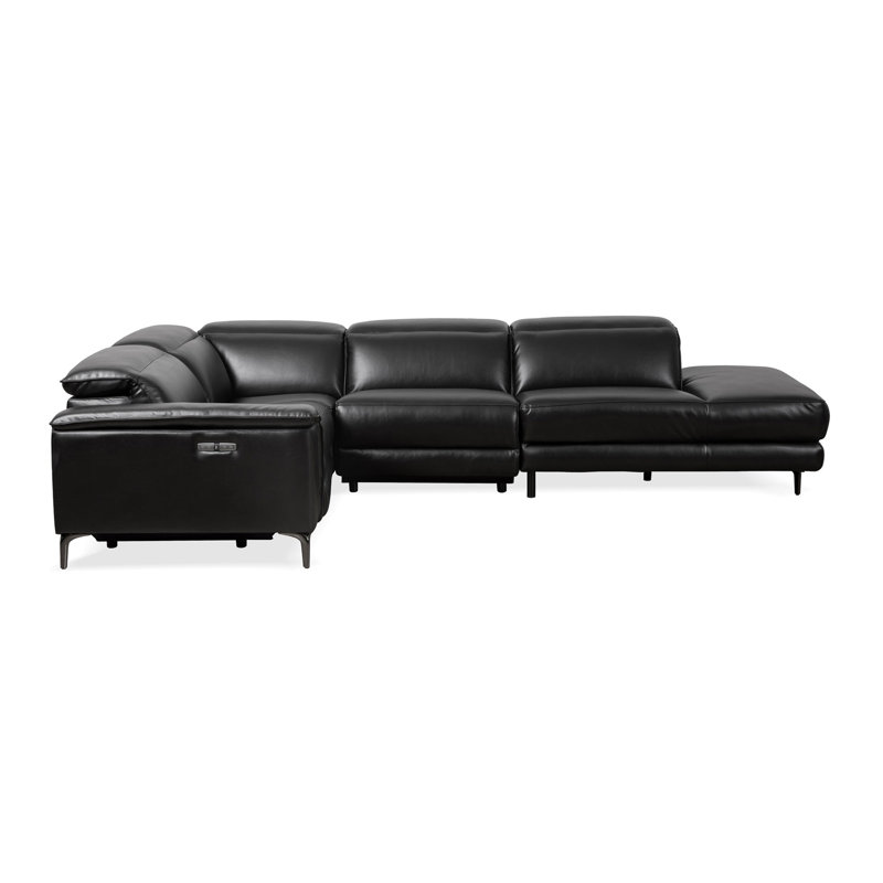 Canapé modulaire inclinable Zander - Polyuréthane noir