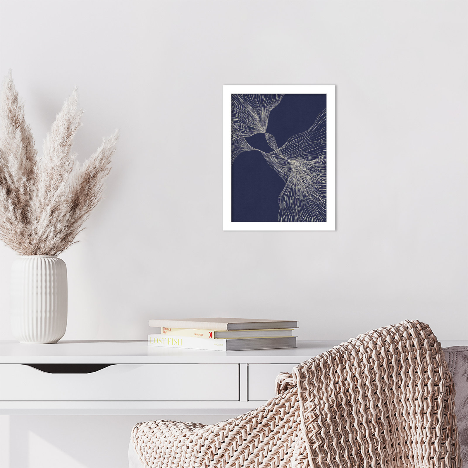 Interaction 1 by Alisa Galitsyna, White, 13" H x 10" W x 1" D