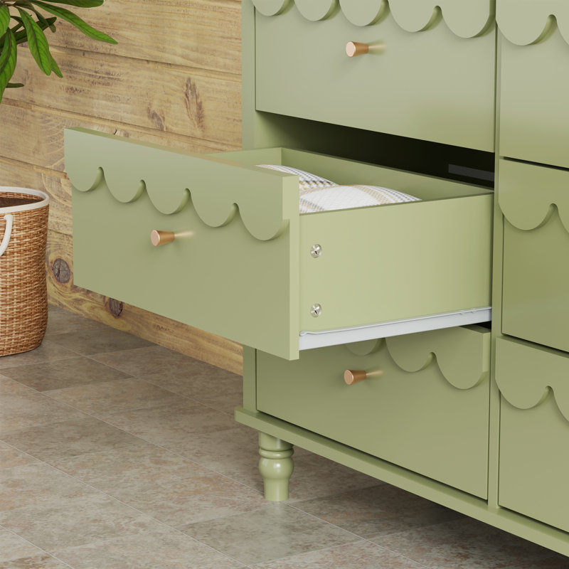 Commode à 9 tiroirs l 63,1 po, Vert