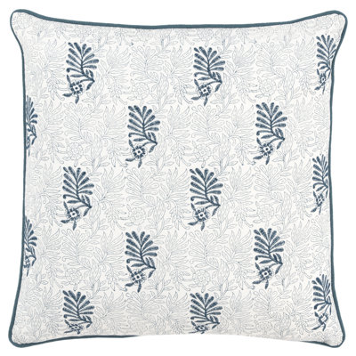 Betania Cotton Floral Square Throw Pillow