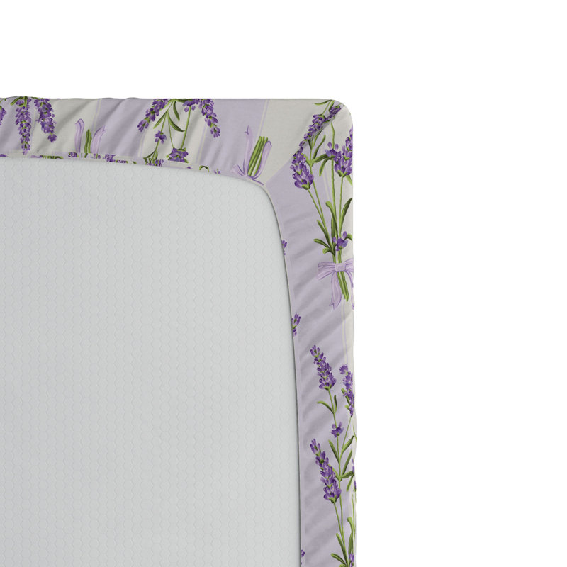 Microfiber Floral Fitted Sheet, Full Fitted Sheet