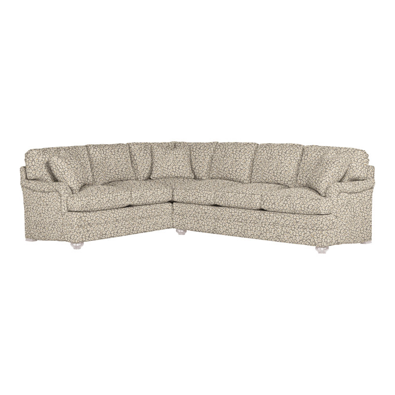 American Bungalow 2-Piece East Lake Modular Corner Sectional, Dove Gray, Tarbee Pebble