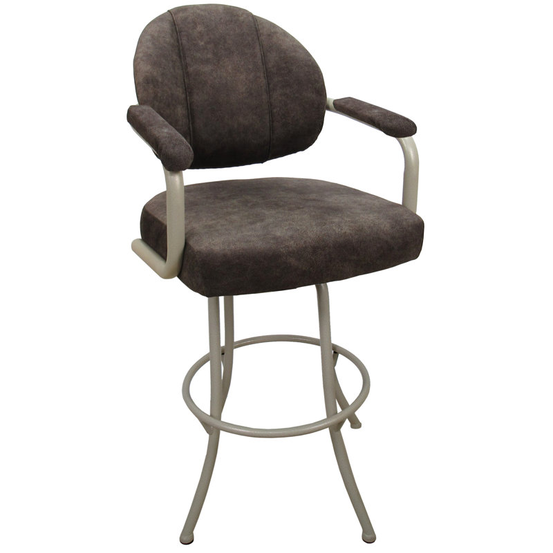 Tabouret de comptoir pivotant 26 po Verdale, Cendres aberrantes, Beige, Comptoir de 26 po