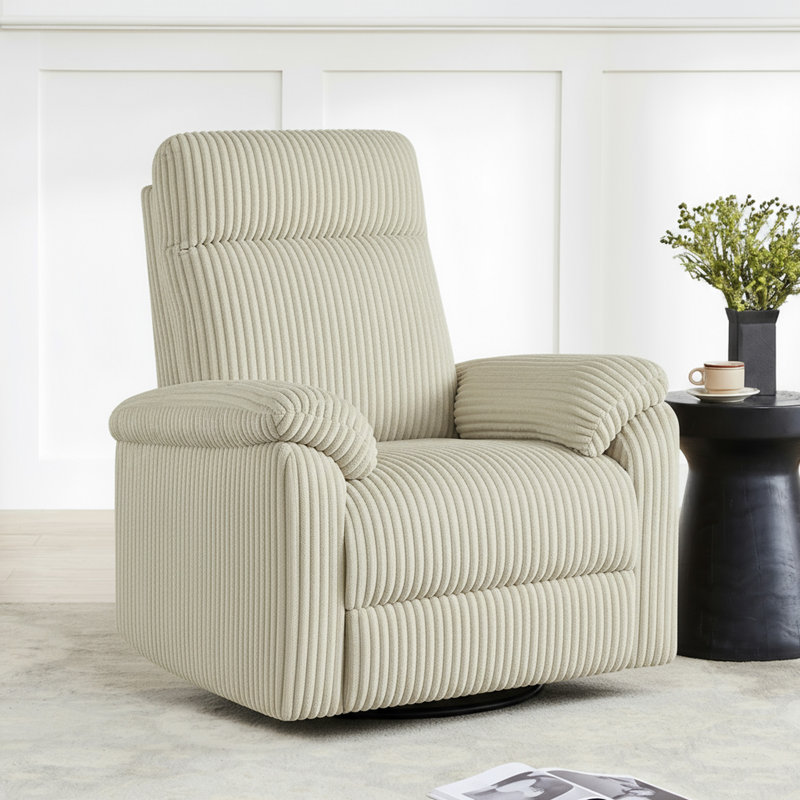 Fauteuil inclinable et oscillant manuel Newport, Crème