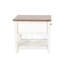 Table de bout Dean avec tablette, tiroir, brun rectangulaire de 26 pouces, blanc