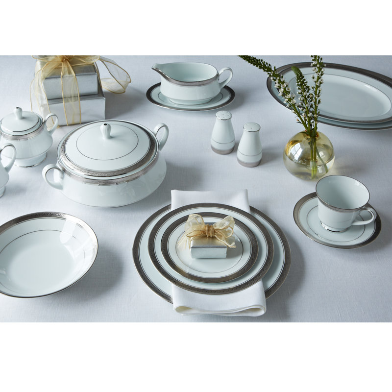 Bol à légumes Noritake Crestwood, 10 1/4 po, 48 oz, Platine