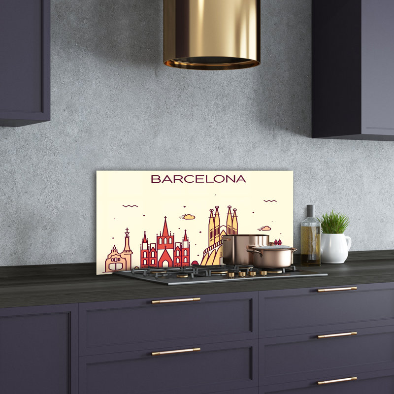 Cuthburt 50cm W x 100cm L Glass Peel and Stick Panel