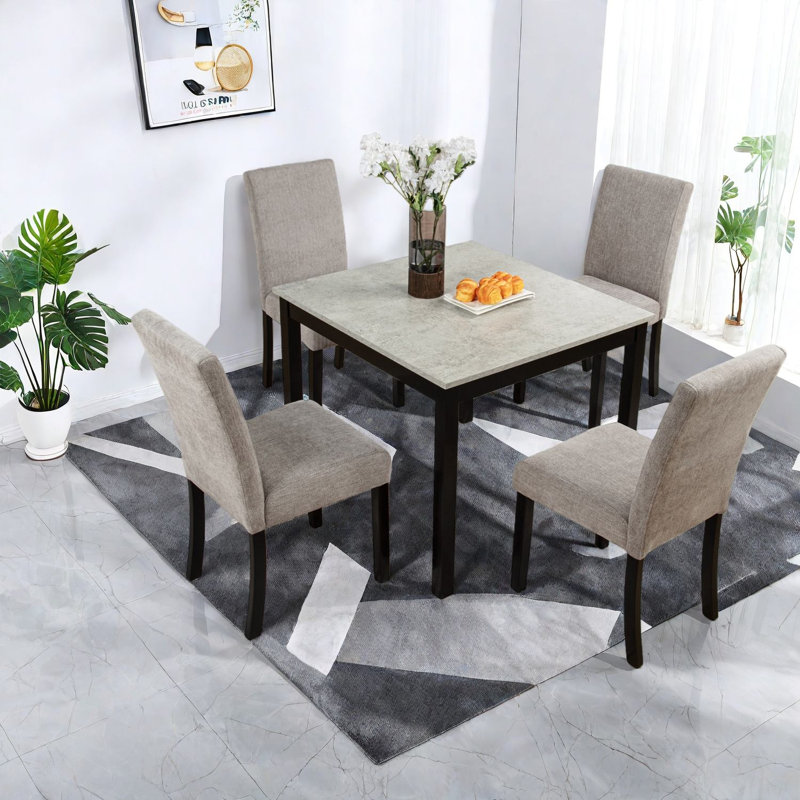 Ensemble de table de salle à manger (doit inclure à la fois la table et la chaise), ensemble de cuisine en bois MDF industriel pour 4