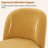 26" Mid-Century Modern Counter Height Bar Stools, 360° Swivel Fabric Upholstered Barstools with Solid Wood Legs, Island Chairs with Backrest, Yellow-1355596000