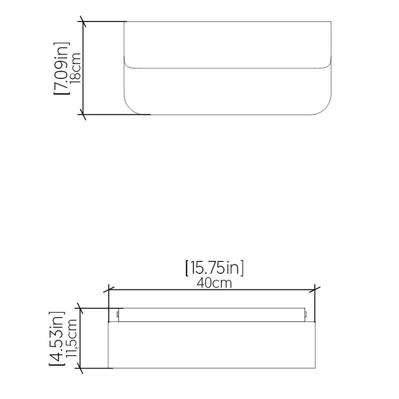 Cascade 1 - Light Flush Mounted Sconce, American Walnut