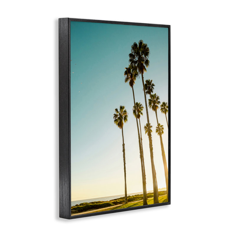 Paire de palmiers et giclée océaniques inséparables, design par Elena Chukhlebova, H 18 po x l 12 po