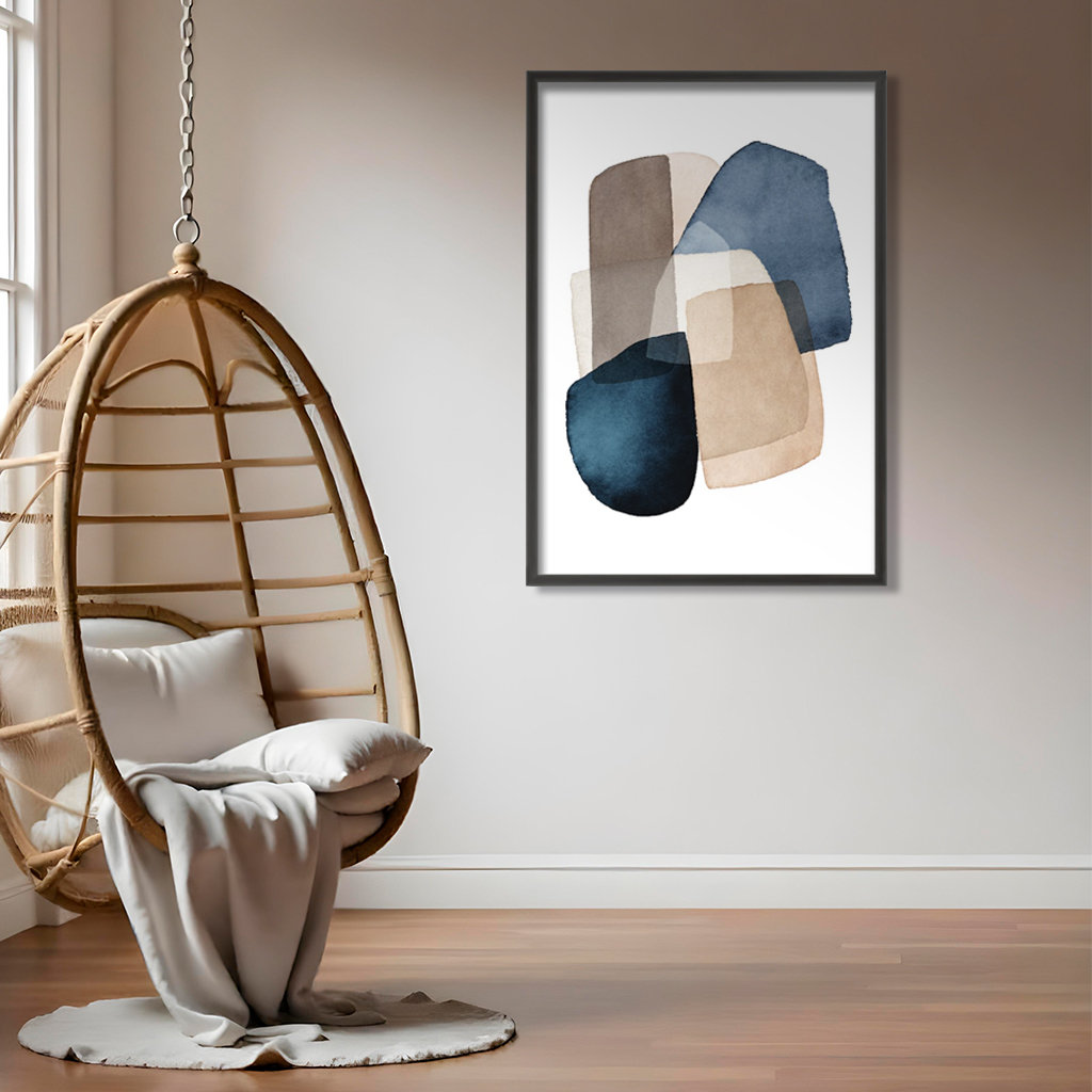 " Blue Brown Blocks By Kathrin Pienaar " Ready2hangart 