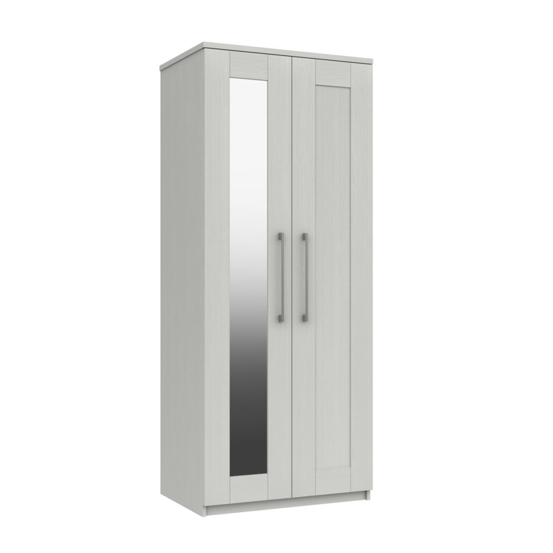 Alishma 2 Door Manufactured Wood Wardrobe, White