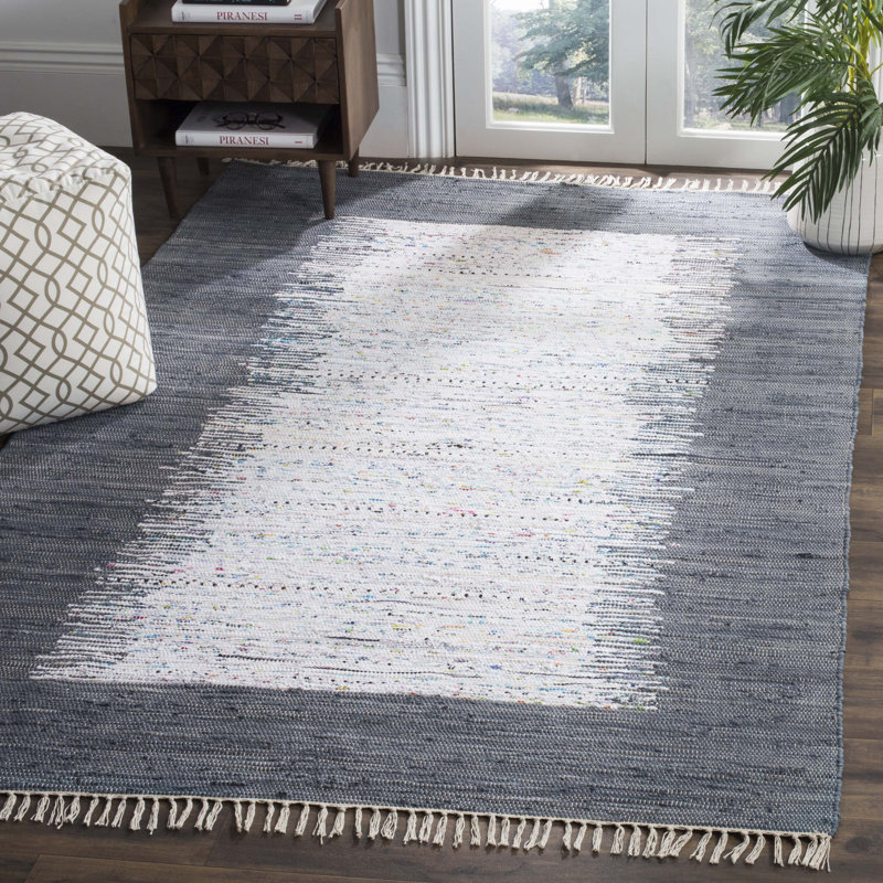 Fender Geometric Cotton Hand Woven Area Rug, Rectangle 91 x 152cm